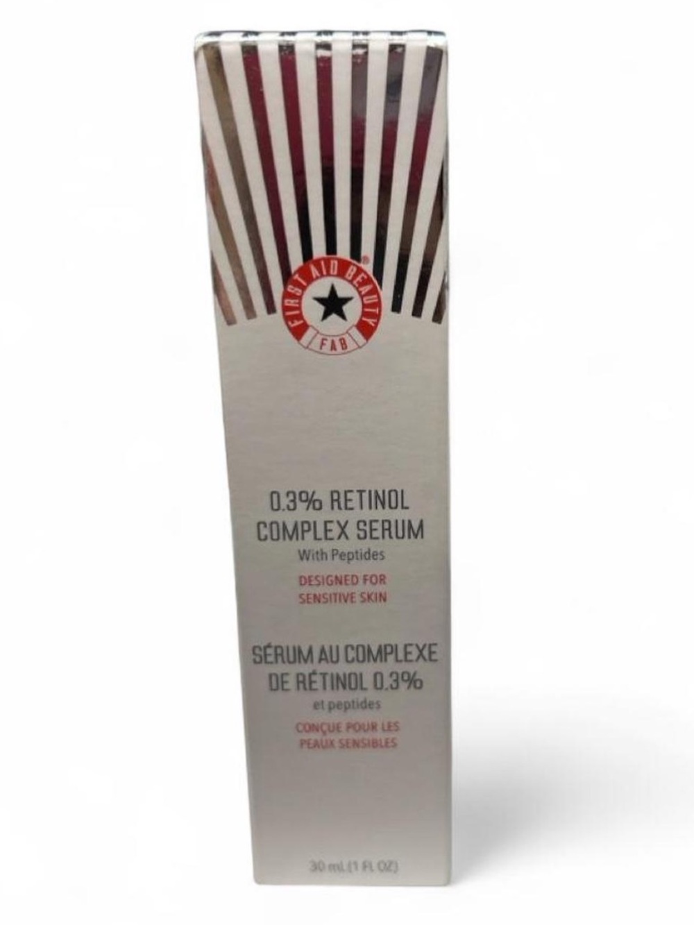 First Aid Beauty 0.3% Retinol Complex Serum with peptides. 1fl oz.